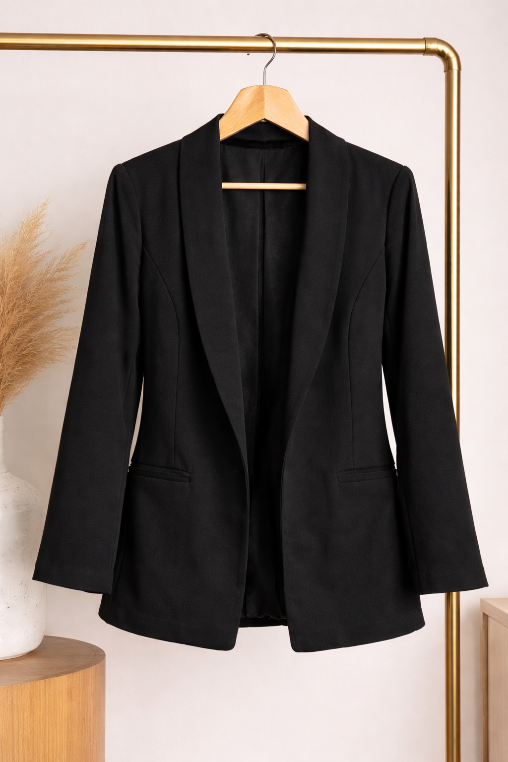 Blazer Sastrero de Crep Vittoria - look perfil / espalda